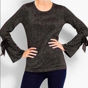 Talbots Metallic Knit Wool Blend Sweater Size 2X EUC